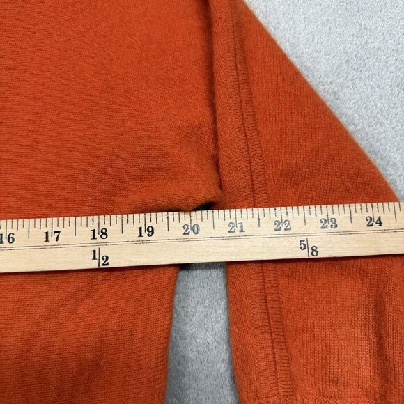 Cynthia Rowley Sweater Women’s Small Orange Cashmere Round Neck Kimono Sleeve - Picture 5 of 7